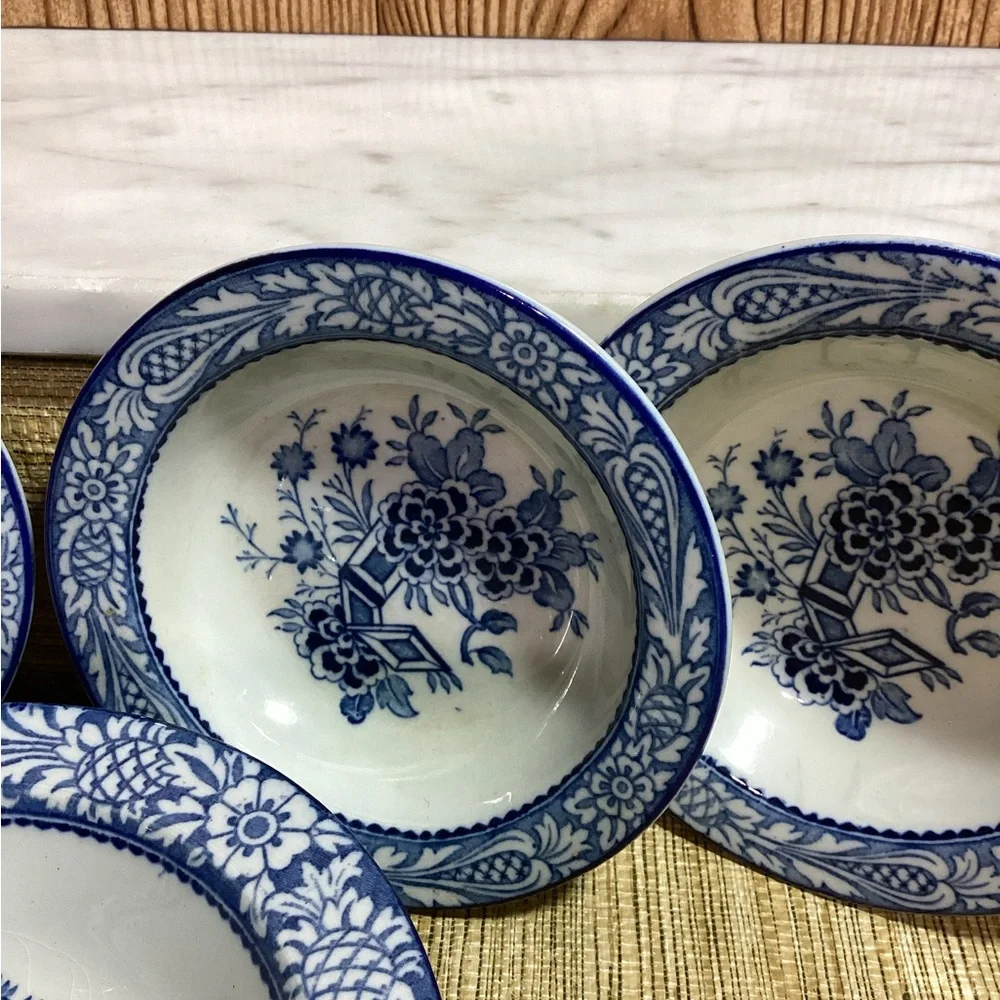 Vintage Wood’s Ware Wincanton Blue Wood’s & Sons Floral Bowl Set